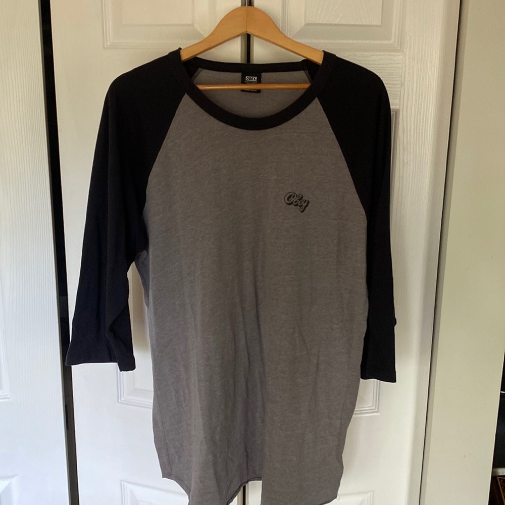 Obey mens 3/4 tee XL
